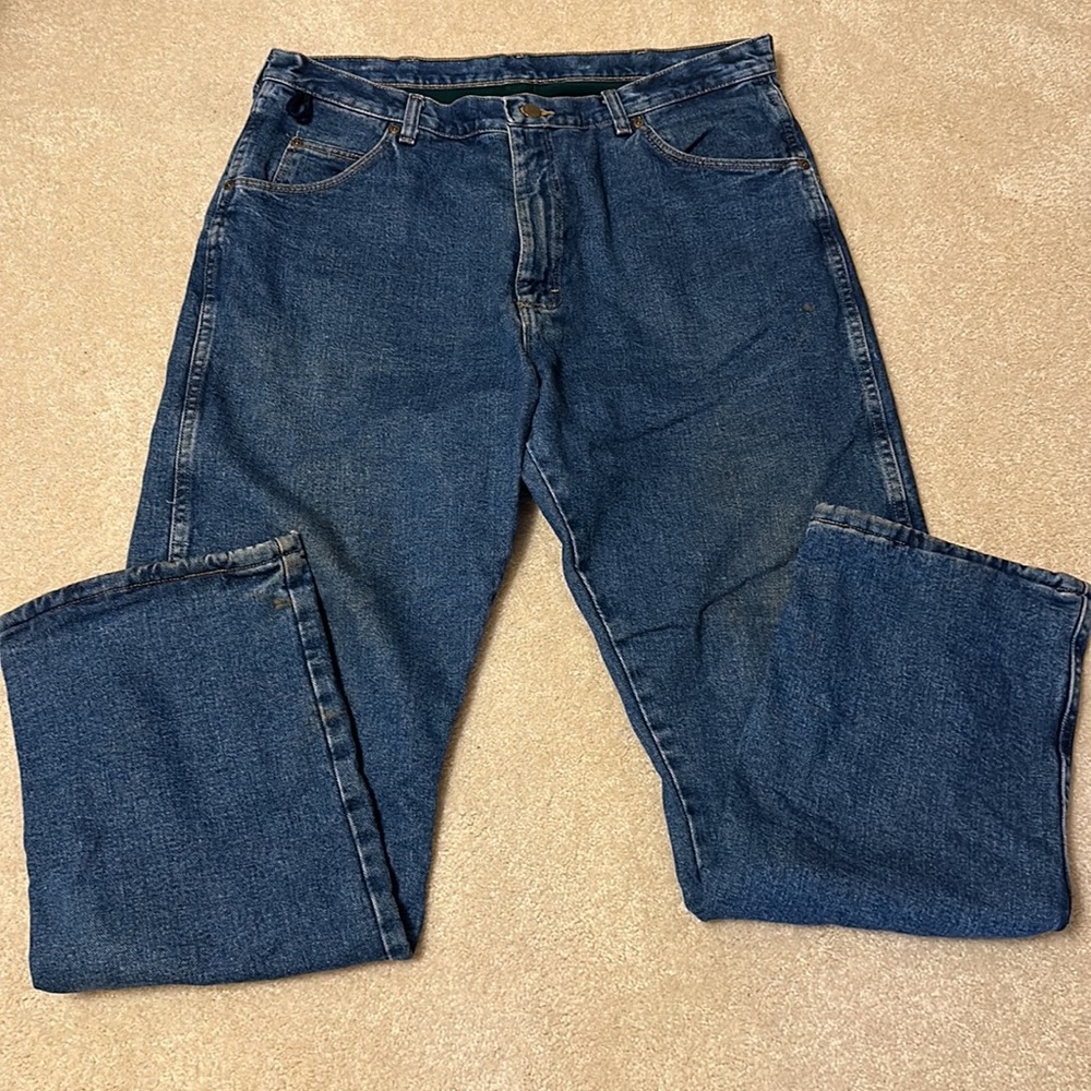 Men’s Wrangler fully lined heavy weight jeans size 38 X 32